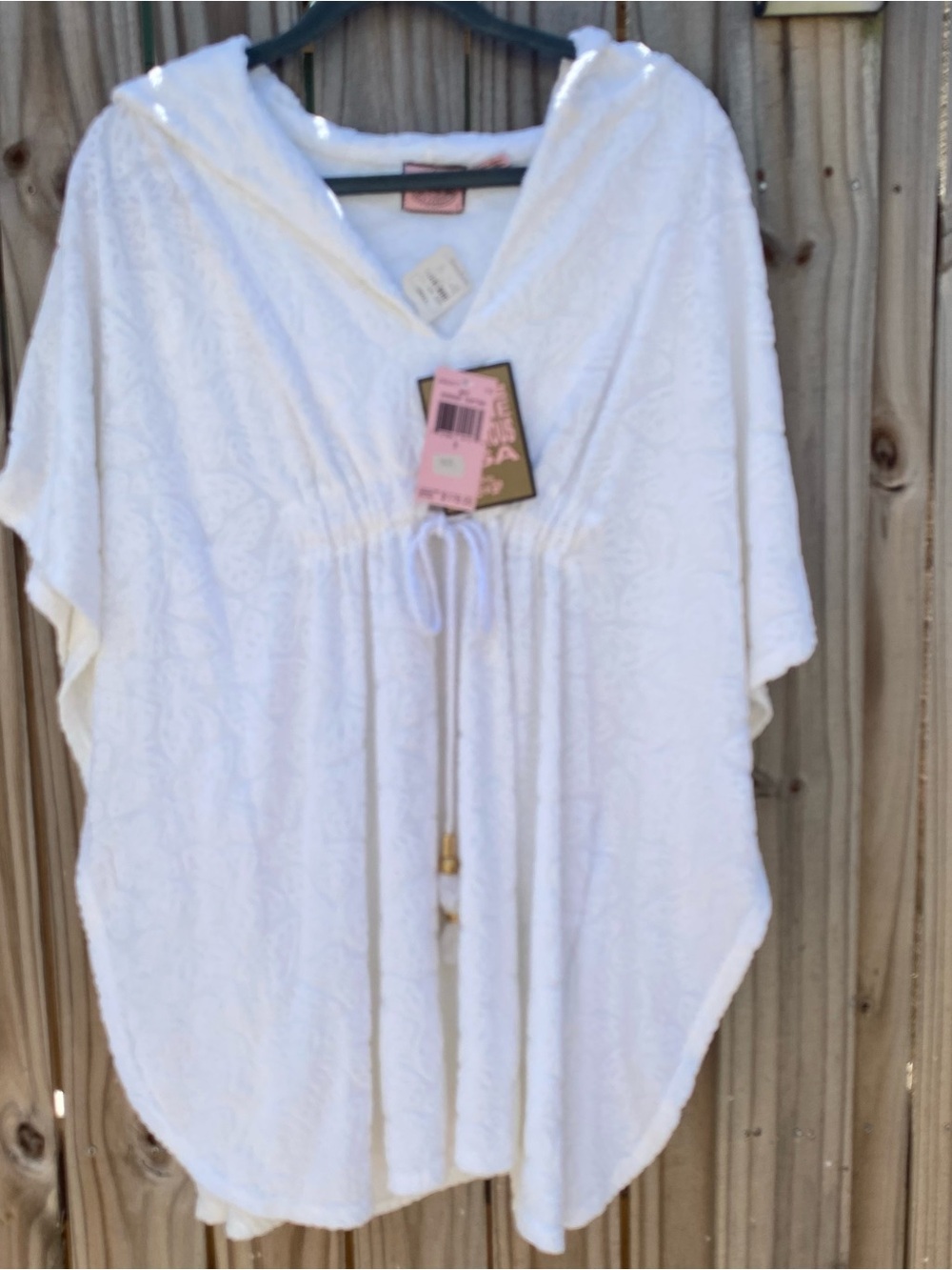 Juicy Couture White Hooded Swim Coverup